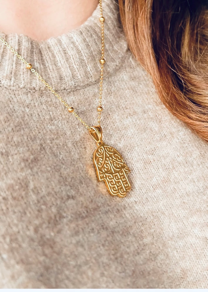 Gold plated Hamsa Pandant