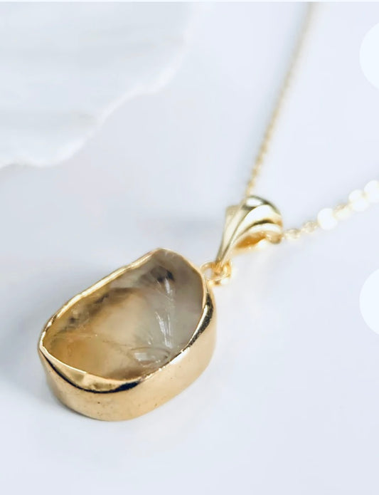 Raw Citrine Necklace